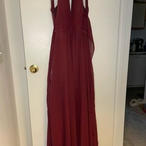 Azazie Cabernet Evalleen Bridesmaid Dress